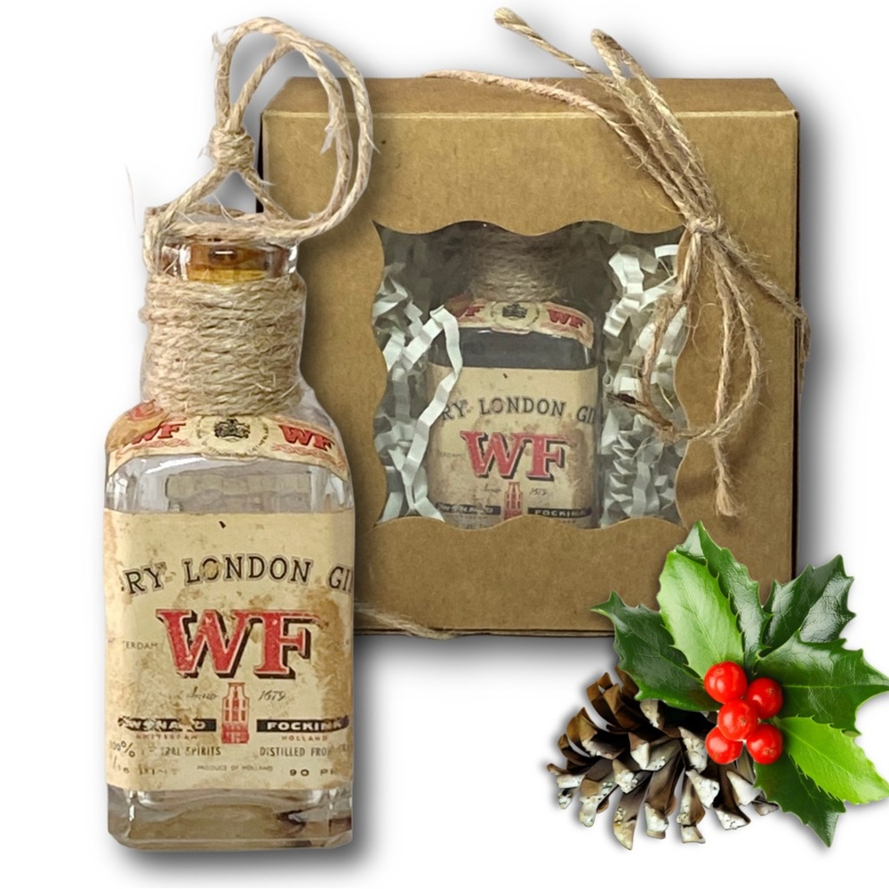 Wynand Fockink London Dry Gin Artisan Vintage Glass Bottle Ornament